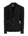 Versace Jeans Couture Lace-up Single-breasted Blazer In Black