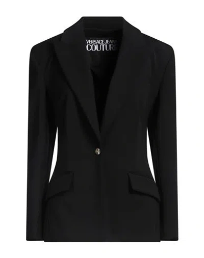Versace Jeans Couture Woman Blazer Black Size 14 Viscose, Polyamide, Elastane