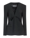 Versace Jeans Couture Woman Blazer Black Size 4 Polyester, Viscose, Elastane