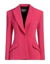 Versace Jeans Couture Baroque-buckle Cady Blazer In Pink