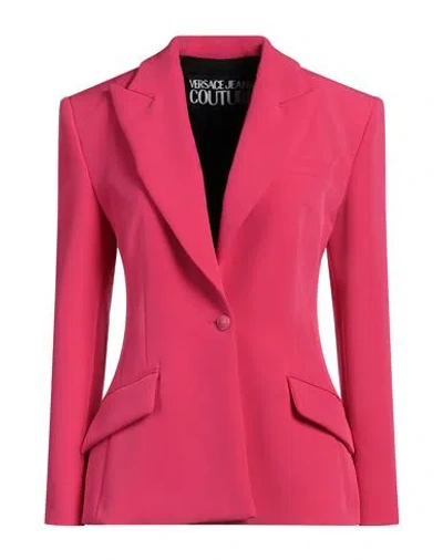 Versace Jeans Couture Baroque-buckle Cady Blazer In Pink