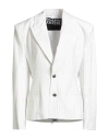 Versace Jeans Couture Woman Blazer White Size 10 Polyester, Viscose, Elastane In White