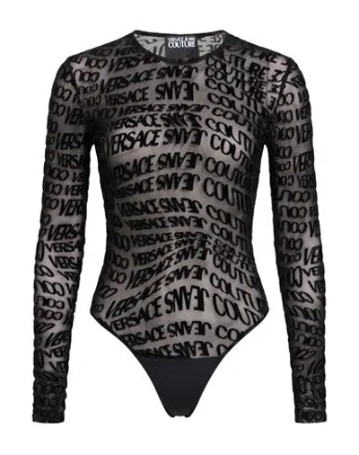 Versace Jeans Couture Woman Bodysuit Black Size 0 Polyester, Elastane, Polyamide