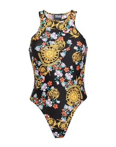 Versace Jeans Couture Woman Bodysuit Black Size 10 Polyamide, Elastane