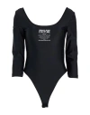 Versace Jeans Couture Bodysuit With Logo Print In Black