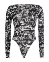 Versace Jeans Couture Woman Bodysuit Black Size 4 Viscose, Elastane In Black