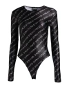 Versace Jeans Couture Woman Bodysuit Black Size 0 Polyester, Elastane In Black