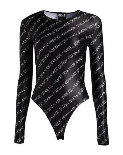 Versace Jeans Couture Woman Bodysuit Black Size 0 Polyester, Elastane