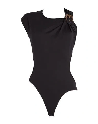 Versace Jeans Couture Woman Bodysuit Black Size 8 Cotton, Elastane