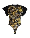 Versace Jeans Couture Woman Bodysuit Black Size S Cotton, Elastane