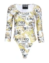 Versace Jeans Couture Woman Bodysuit White Size 8 Polyester, Elastane In White