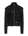 Versace Jeans Couture Chain Couture-print Denim Jacket In Black