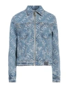 Versace Jeans Couture Woman Denim Outerwear Blue Size 4 Cotton, Polyester, Elastane In Blue