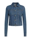 Versace Jeans Couture Woman Denim Outerwear Blue Size 6 Cotton, Elastane In Blue