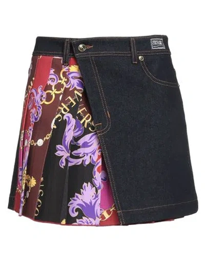 Versace Jeans Couture Woman Denim Skirt Blue Size 14 Cotton, Elastane, Polyester
