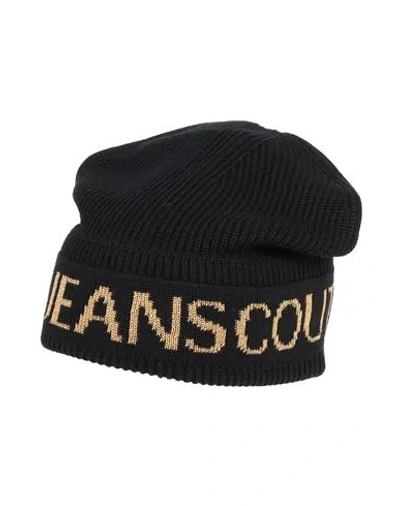 Versace Jeans Couture Woman Hat Black Size Onesize Acrylic, Wool, Viscose, Polyamide, Metallic Fiber
