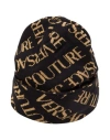 Versace Jeans Couture Woman Hat Black Size Onesize Wool, Acrylic, Viscose, Polyamide, Metallic Fiber In Black