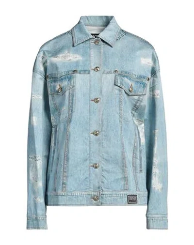 Versace Jeans Couture Woman Jacket Blue Size 8 Cotton, Elastane