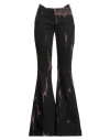 Versace Jeans Couture Woman Jeans Black Size 31 Cotton, Acrylic, Polyester, Elastane In Black