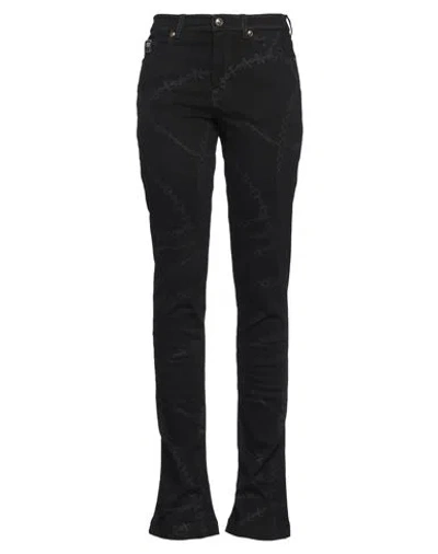 Versace Jeans Couture Woman Jeans Black Size 30 Cotton, Elastane