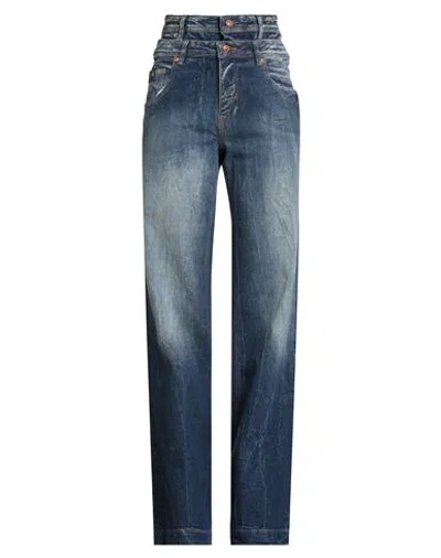 Versace Jeans Couture Woman Jeans Blue Size 30 Cotton, Elastane