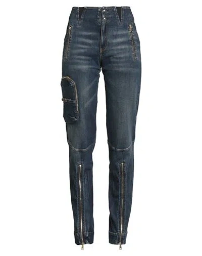 Versace Jeans Couture Woman Jeans Blue Size 30 Cotton, Elastane