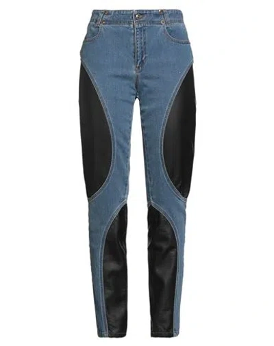 Versace Jeans Couture Woman Jeans Blue Size 30 Cotton, Elastane, Polyurethane Resin