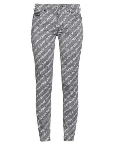 Versace Jeans Couture Woman Jeans Charcoal Size 26 Cotton, Elastane In Gray