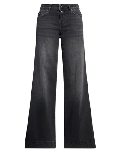 Versace Jeans Couture Woman Jeans Charcoal Size 29 Cotton, Elastane In Black