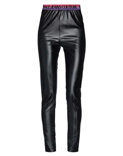 Versace Jeans Couture Woman Leggings Black Size 4 Polyamide, Elastane
