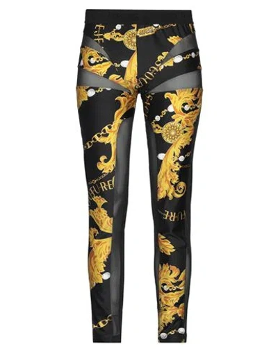Versace Jeans Couture Logo-print Slip-on Leggigns In Black