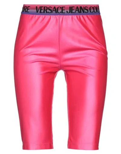 Versace Jeans Couture Woman Leggings Fuchsia Size 6 Polyamide, Elastane In Pink