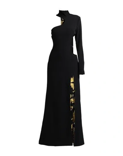 Versace Jeans Couture Woman Maxi Dress Black Size 6 Polyester, Elastane