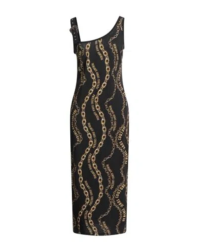 Versace Jeans Couture Woman Maxi Dress Black Size 12 Cotton, Elastane