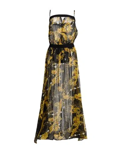 Versace Jeans Couture Woman Maxi Dress Black Size 4 Polyester, Viscose, Elastane