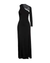 Versace Jeans Couture Woman Maxi Dress Black Size 6 Acetate, Elastane In Black