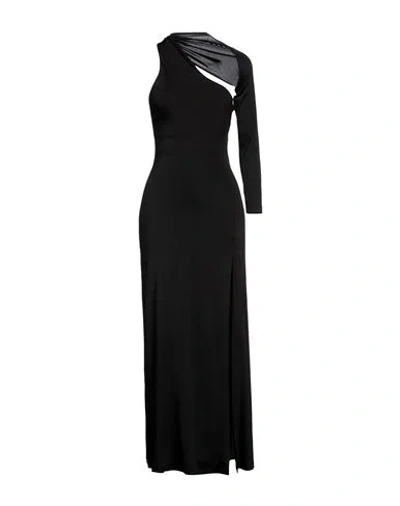 Versace Jeans Couture Woman Maxi Dress Black Size 6 Acetate, Elastane