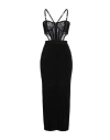 Versace Jeans Couture Lace Bustier Midi Bodycon Dress In Black