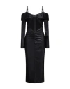 Versace Jeans Couture Woman Maxi Dress Black Size 8 Polyamide, Elastane In Black