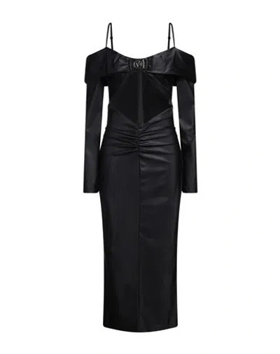 Versace Jeans Couture Woman Maxi Dress Black Size 8 Polyamide, Elastane