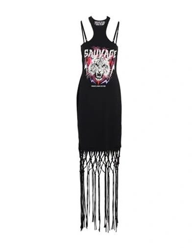Versace Jeans Couture Woman Maxi Dress Black Size L Cotton, Elastane