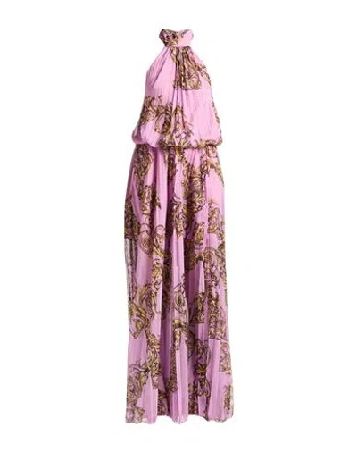 Versace Jeans Couture Woman Maxi Dress Lilac Size 8 Polyester In Purple