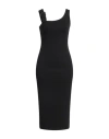 Versace Jeans Couture Woman Midi Dress Black Size 10 Cotton, Elastane In Black