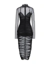 Versace Jeans Couture Woman Midi Dress Black Size 10 Polyamide, Elastane In Black