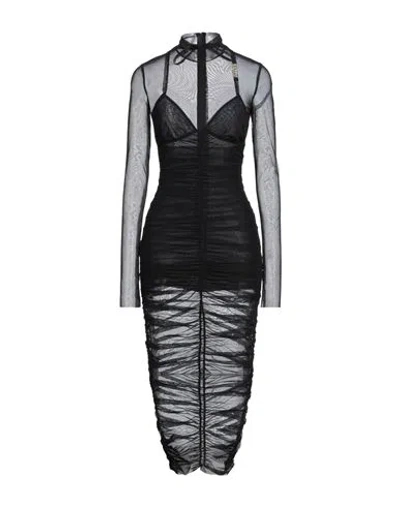 Versace Jeans Couture Woman Midi Dress Black Size 10 Polyamide, Elastane
