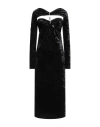 Versace Jeans Couture Woman Midi Dress Black Size 10 Polyester, Elastane In Black