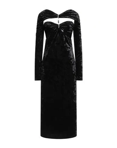 Versace Jeans Couture Woman Midi Dress Black Size 10 Polyester, Elastane