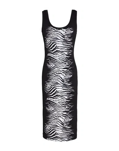 Versace Jeans Couture Woman Midi Dress Black Size 10 Viscose, Elastane
