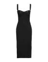 Versace Jeans Couture Woman Midi Dress Black Size 10 Viscose, Polyamide, Elastane In Black