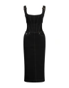 Versace Jeans Couture Contrast-stitching Denim Dress In Black